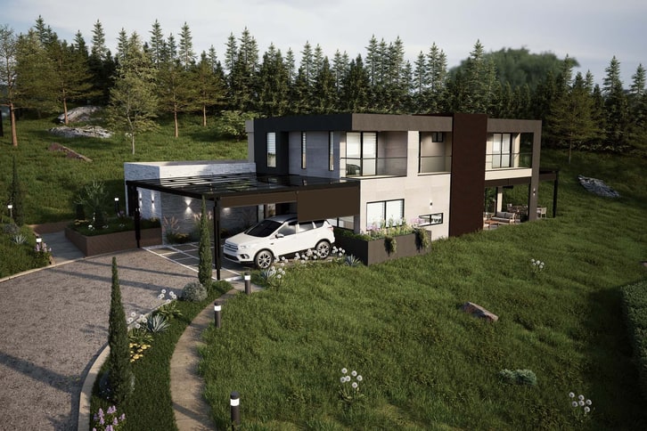 Casa Raúl Prada, casa campestre en Sutatausa, render 3